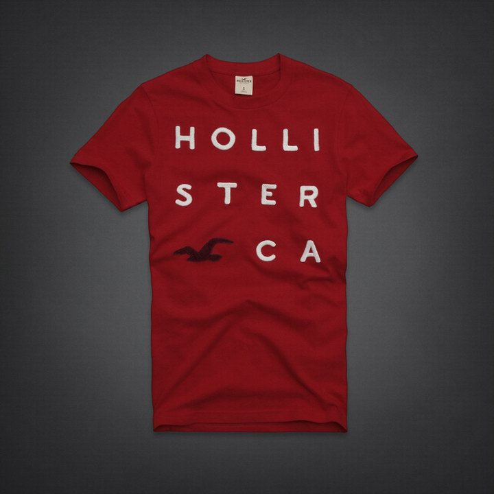 Tee shirt Hollister Homme Rouge